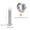 sourcing map 3/8-16x2" Button Head Socket Cap Screws, 5pcs 304