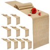 10 Pack Burlap Table Runners 12 x 71 Inch Rustic