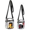 Yizerel 2 Pack Clear Crossbody Bag Stadium Approved, Clear Crossbody