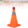 2 Set 30cm Traffic Cones Foldable Reflective Strips Road Safety