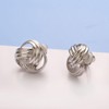 JOLCHIF Silver Love Knot Clip On Earrings for Women Non