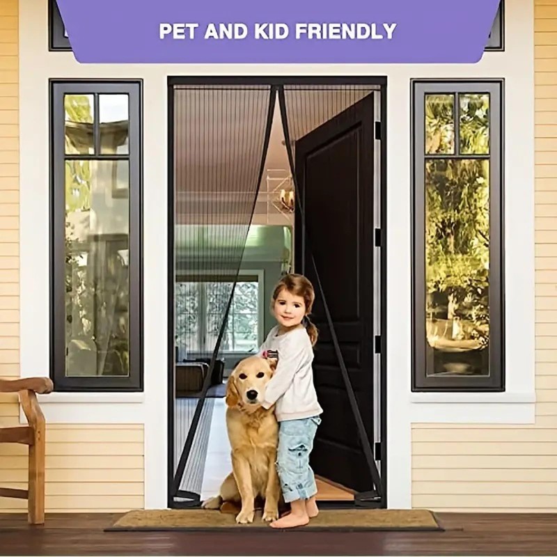 DKDDSSS Magnetic Fly Screen Door, Heavy Duty Bug Mesh Curtain,
