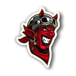 AMA SHOP devil motorcycle sticker shaped pvc sticker for wall decals car motorcycle helmet camper boat