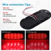 Partsam 4Pcs 6 Inch Oval Led Trailer Tail Lights Kit