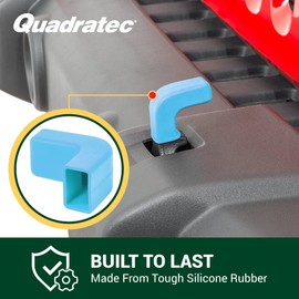 Quadratec Factory Bumper Tow Hook Covers, Set of 2, Blue - Fits Jeep Wrangler JK, JL, Gladiator JT 2007-2023 Front Bumpers - Adds Cushioned Grip to Tow Strap Recovery - UV Resistant Silicone