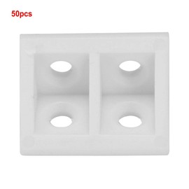 Hilitand 50 Piezas de ángulo Soportes de plástico ángulo Recto L Forma Esquina escudete Brace código Muebles