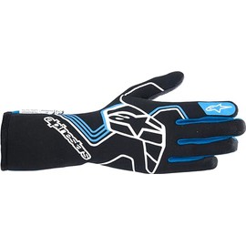 Alpinestars Tech-1 Race V4 Racing Gloves (Black/Blue, Small)