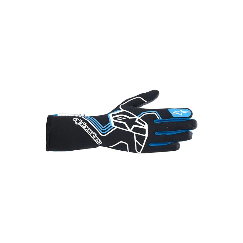 Alpinestars Tech-1 Race V4 Racing Gloves (Black/Blue, Small)