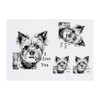 Azeeda 4 x 'Ich liebe dich mit Yorkshire Terrier' Temporäre