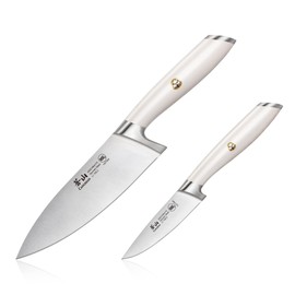 Cangshan L1 Series 2-Piece Starter Knife Set, Forged German Steel, White, 1027501