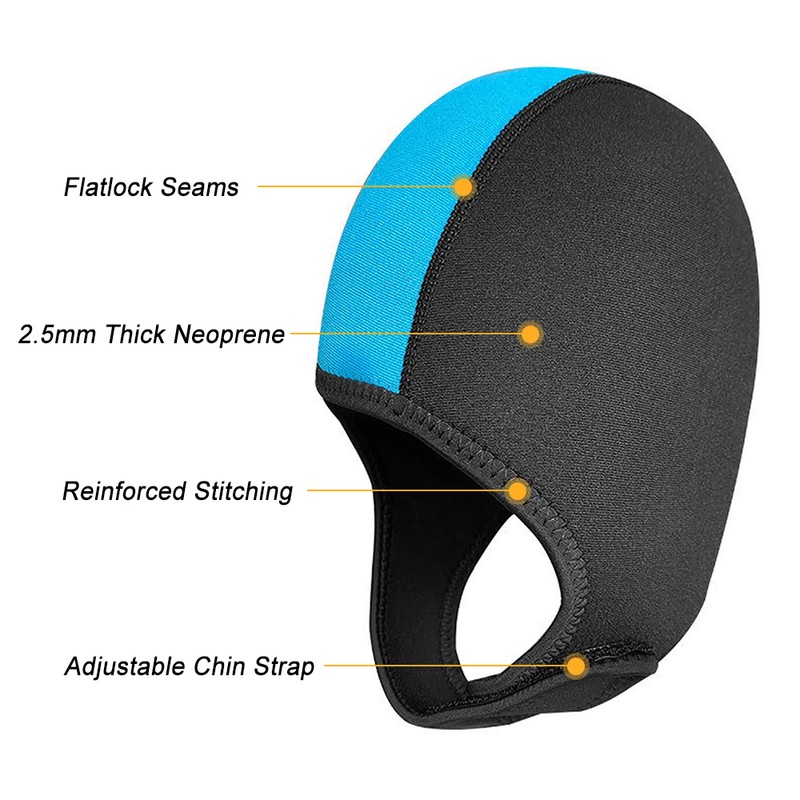2.5mm Neoprene Diving Hood Thermal Wetsuit Hood Beanie Cap for