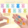 JUNEBRUSHS 120 Pcs Mini Teddy Bears Tiny Acrylic Bear Miniature