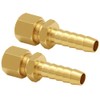 Joywayus 2PCS Brass Fuel Line Adapter 5/16" Compression Tube OD