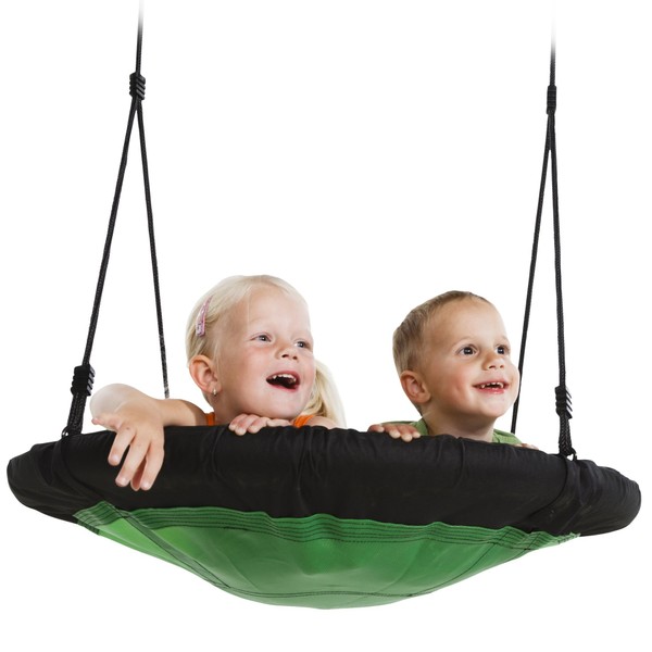 Swing-N-Slide NE 4630 Nest Swing Outdoor Swing with 40" Diameter, Green & Black