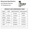 Stainless Steel Water Supply Adapter 1/2" x 1/2" x 1/4"