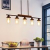 GEFOUN Farmhouse Kitchen Island Lighting, 5-Light Dining Room Light Fixture