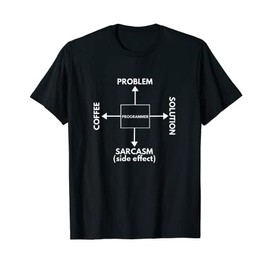 Coffee Problem Solution Programmer Sarcasm Programming T-Shirt, black
