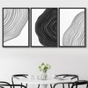SIGNFORD Framed Canvas Print Wall Art Set Black White Spiral