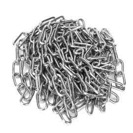 NAMYEUT 10 m x 3 mm Stainless Steel Chain, Metal Chain, Sold by the Metre, Welded Chain Links, Stainless Steel Chain, Short Links for DIY, Swivel Chain, Drying the Laundry Chain