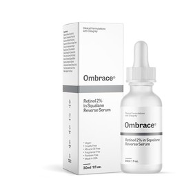 The Ombrace Retinol 2% in Squalane 30ml 1Floz - Pure Retinol Face Serum - Anti Aging Face Serum for Lines, Wrinkles & Premature Sun Damage to Resurface & Hydrate. Suitable for Sensitive Skin