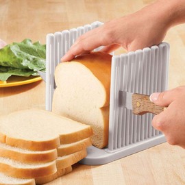 YUMILI Foldable Bread Slicer, Adjustable Cutting Mold Toast Thicknesses Slicing Machine Slicing Bread Assist Tools for Kitchen Baking