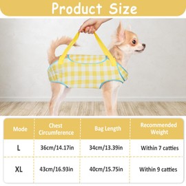 Deaguid Collapsible pet carry bag, Soft-Sided Pet Carrier with Strap, Transport Shoulder Carrier with Sturdy Travel Strap for Dogs,Cats (Yellow, XL)