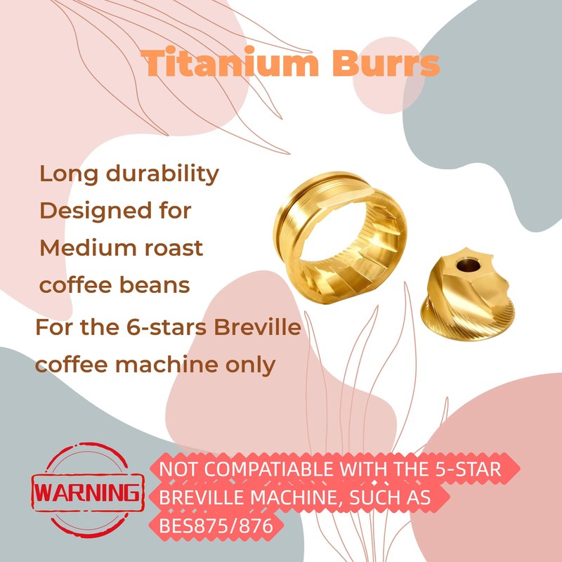 Conical Grinder Upper Lower Burrs for Breville Barista Pro Touch