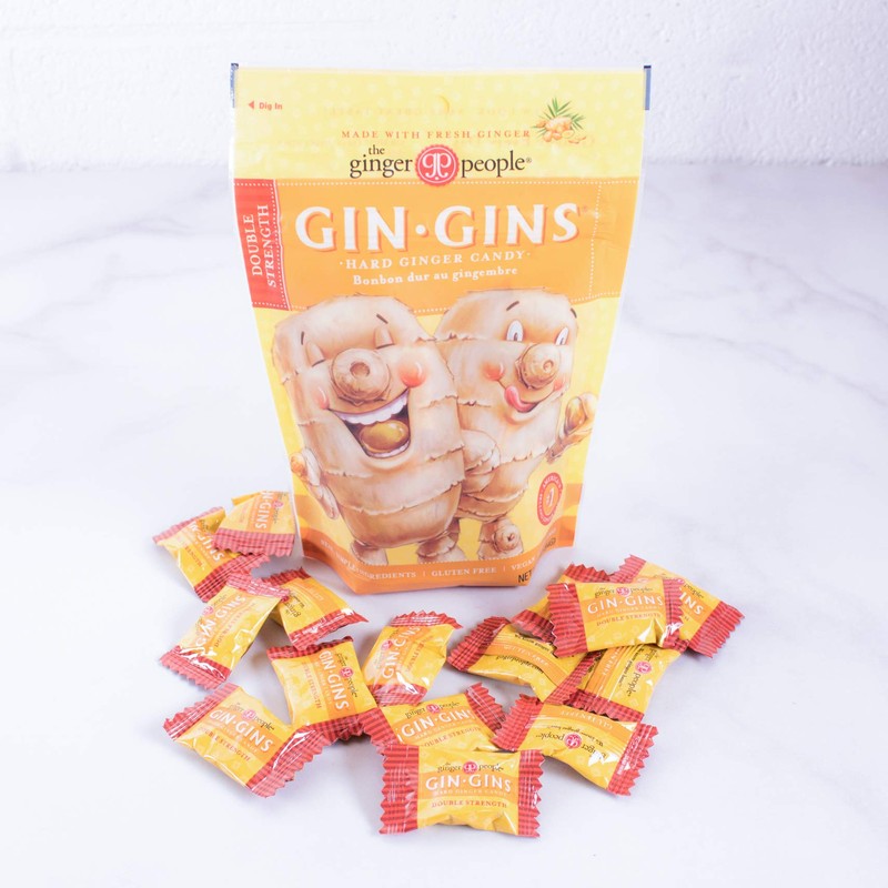 The Ginger People Gin Gins Double Strength Hard Ginger Candy,