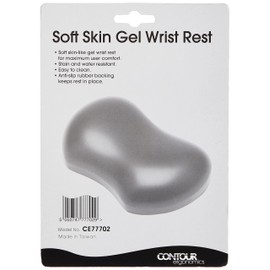 Contour Ergonomics Soft Skin Gel Wrist Rest - Black