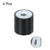 sourcing map 4Pcs 25 x 25mm M8 Thread Female Rubber
