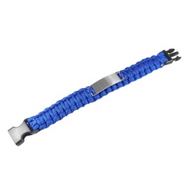 ZKXXJ Pulsera de alerta médica personalizada COVID 19 para hombre, acero inoxidable, cuerda de paracaídas, identificación médica ICE Custom COVID-19, sistema de monitoreo de pulsera vacunada por lo tanto, joyería de emergencia para adultos, Metal, ágata,
