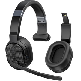COSMUSIS Bluetooth Trucker Headset with Noise Cancelling Mic