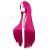MapofBeauty Unique Long Women's Cosplay Straight Cosplay Wig (Hot Pink)