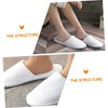Outanaya 5 Pairs Disposable Spa Slippers Fluffy Hotel Slippers for