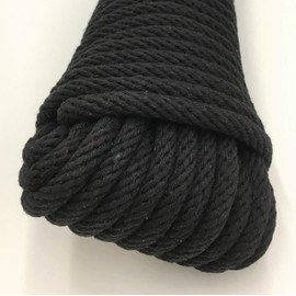 Black Sash Cord #10, 5/16" x 100ft, Cotton, Tie Down, Camping, Rigging, Crafts, Theater, Window Replacement, Entertainment Grade, Jump Rope, DIY & Home Improvement, Great White, Made in USA