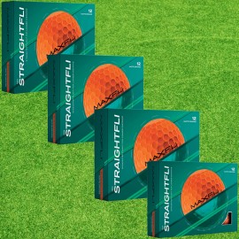 Maxfli 2025 StraightFli Golf Balls - Matte Orange - 12/24/36/48/60 - MATTE  ORANGE, PACK OF 48 BALLS