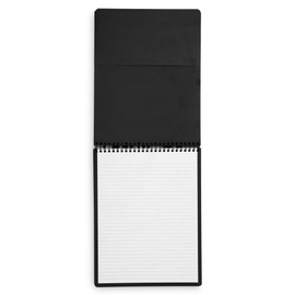 Steel Mill & Co Large Top Spiral Notebook College Ruled for Journaling/School/Work, 11" x 8.5" with Durable Hardcover and 160 Lined Pages, Hand Drawn Black Floral