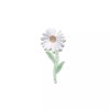 Patchwork Paradise White Daisy Flower Iron-On Embroidered Patch – Elegant