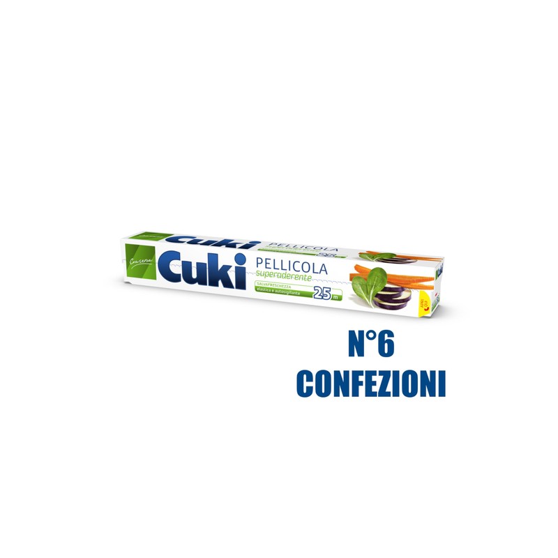 Cuki Pellicola Superaderente - 25 metri - 6 Confezioni da
