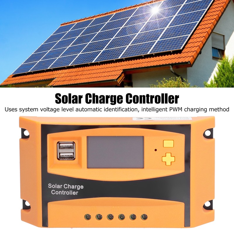 12V/24V Solar Charge Controller Solar Charge Discharge Regulator Waterproof Photovoltaic