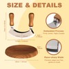 Pebblini Cutting Board & Mezzaluna Knife Herb Chooper–Wooden Chopping Board