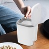 Dynko 2-pack Plastic Desktop Garbage Bin, Mini Trash Can (White)