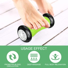 Rseuphiee Fußmassagerolle, Tragbarer Gummi Massagerolle, Fussmassageroller für Plantarfasziitis, Fussmassagegerät für Plantarfaszitis Erleichterung, Foot Massager zur Linderung Fußgewölbe