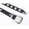 irisaa Women's Black Rivet Belt Punk Narrow Gothic Style Waist