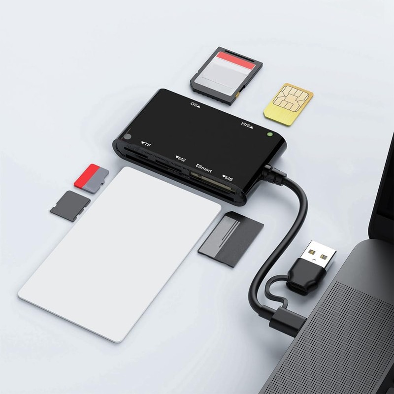 Snblzhef USB C USB 3.0 Multi Card Reader 6 in