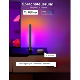 Meewata RGB Light Bar Works with Alexa, Gaming Lamp, TV Lighting via App and Remote Control, Music Sync, Timer, Ambience Lamp for Desk, Monitor, Room, Holidays