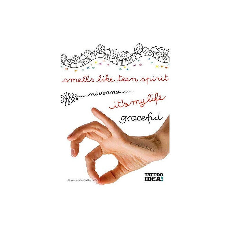 Tattoo Fonts - Lettering Scripts Tattoo Flash Design Book 64-Pages