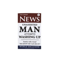 News Man Linen Tea Towel