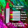 4 Crayones Neón Fluorescentes Maquillaje Glow Luz Negra Uv Pintura