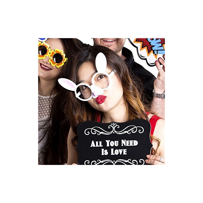 Easter Bunny Ears And Pink Nose Sunglasses